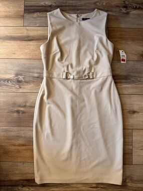 Tommy Hilfiger Sleeveless Belted Sheath Dress